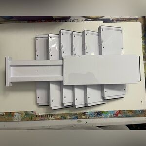 Drawer Dividers Lot of 7 Expandable White Plastic with Black Foam Ends